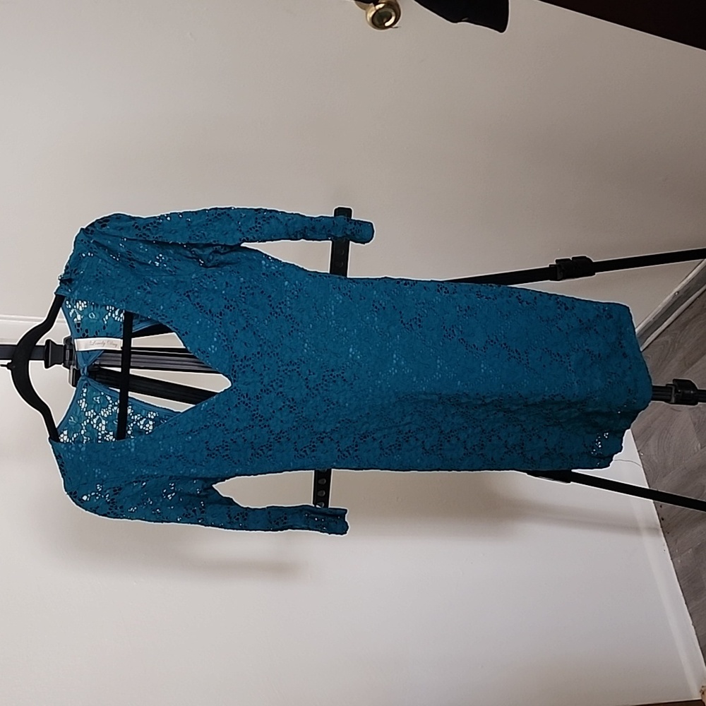 Teal Lace Dress